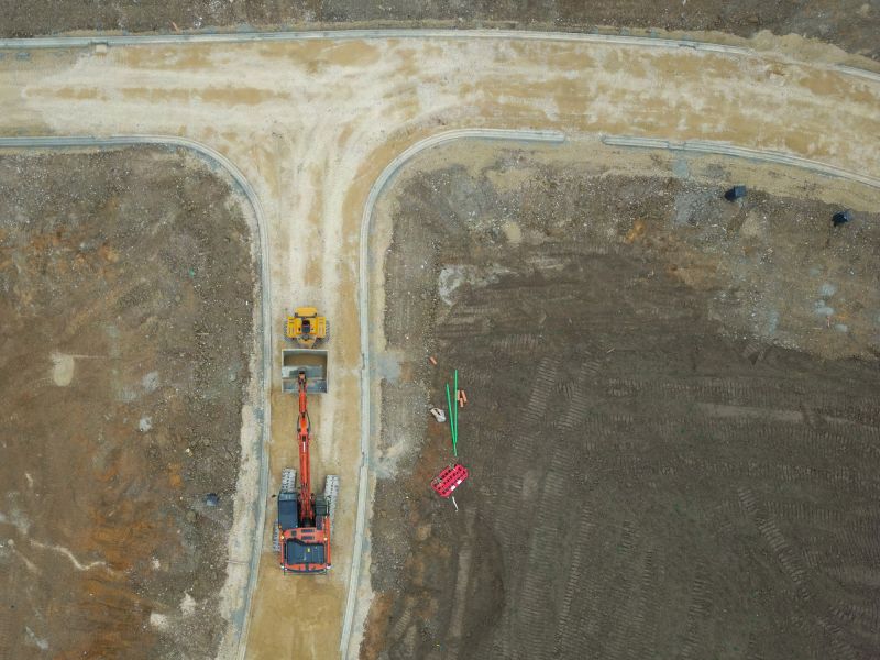 Grading Machinery Close-up